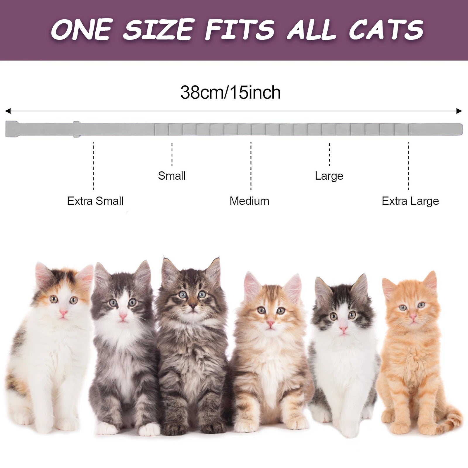 Adjustable Pet Calming Collar for Cats and Dogs - Natural Anxiety Relief with Pheromones for a Soothing Experience