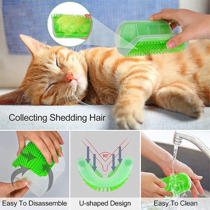 Ultimate Cat Scratcher Massager: Grooming Brush & Hair Remover for Happy, Healthy Pets