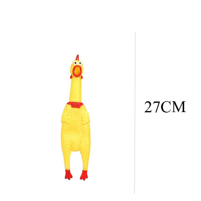 Squeaky Chicken Dog Toy - Fun Rubber Chew Toy for Small and Large Dogs