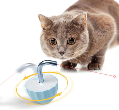 Interactive Laser Pointer Cat Toy - Keep Your Indoor Cats Active and Engaged with Random Trajectories and a Tumbler Base Design
