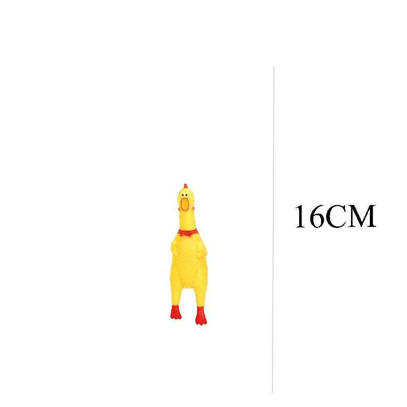 Squeaky Chicken Dog Toy - Fun Rubber Chew Toy for Small and Large Dogs